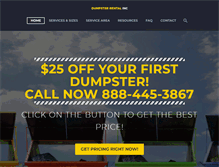 Tablet Screenshot of dumpsterrentalinc.com